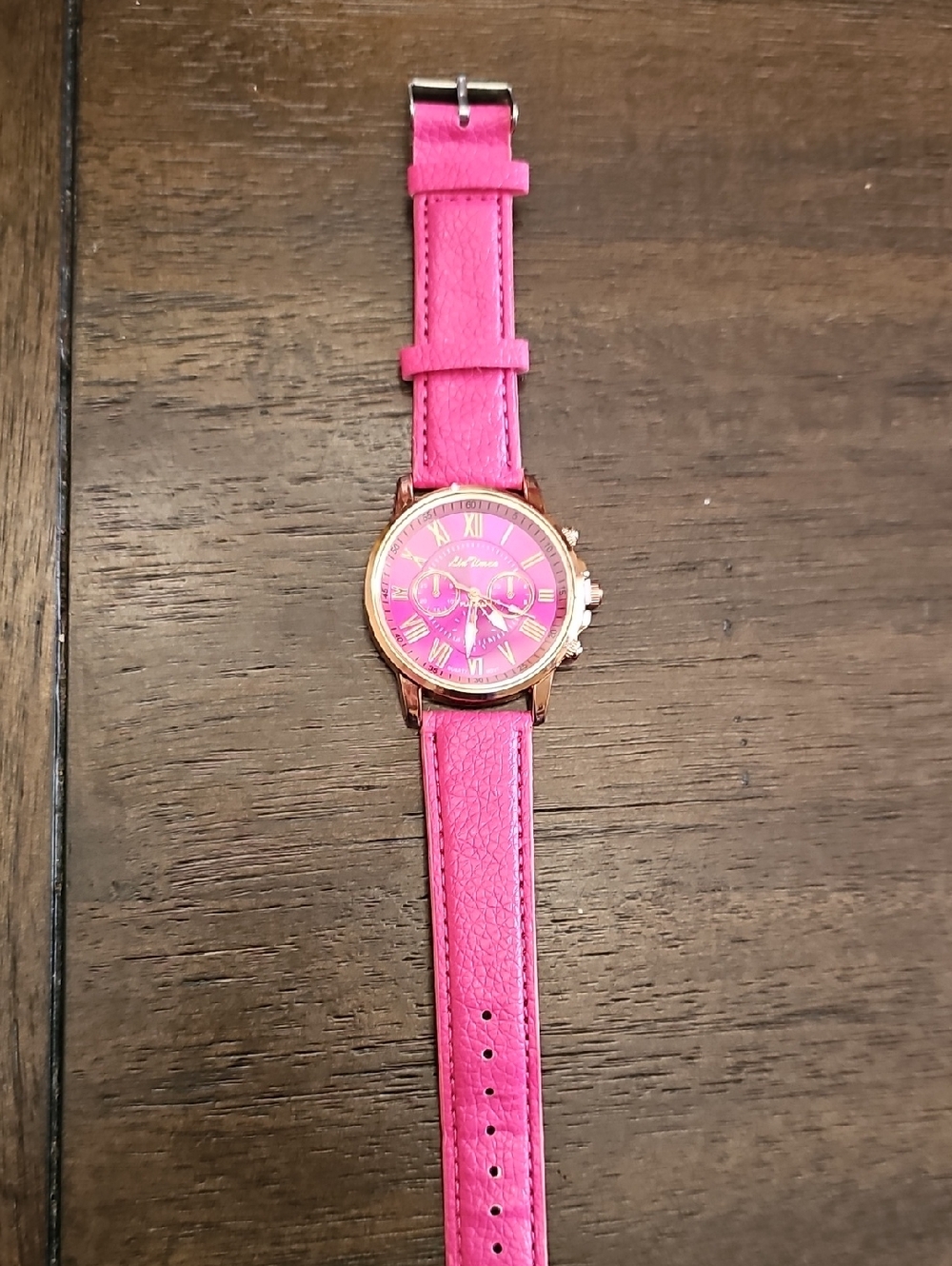 Pink Women's Fashion Watch with Rose Gold Case